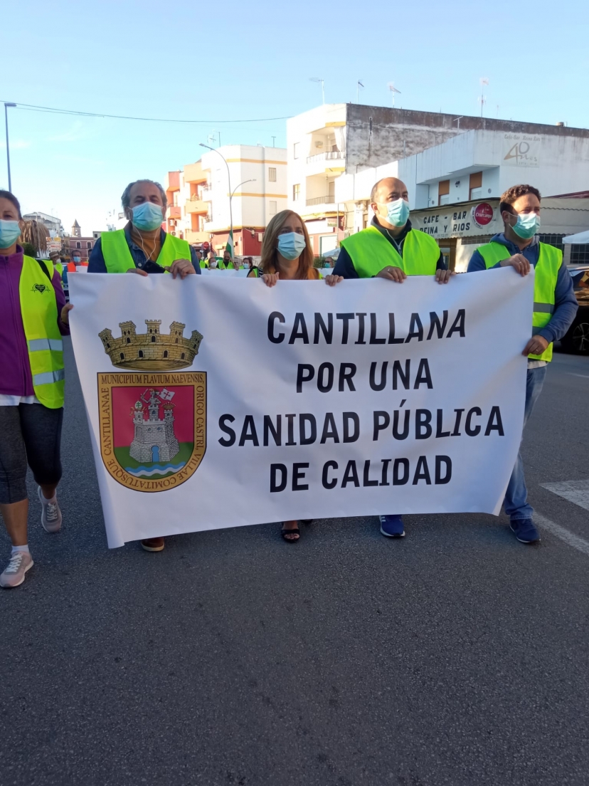 Marcha de Cantillana a Villaverde en defensa de la Sanidad Pública
