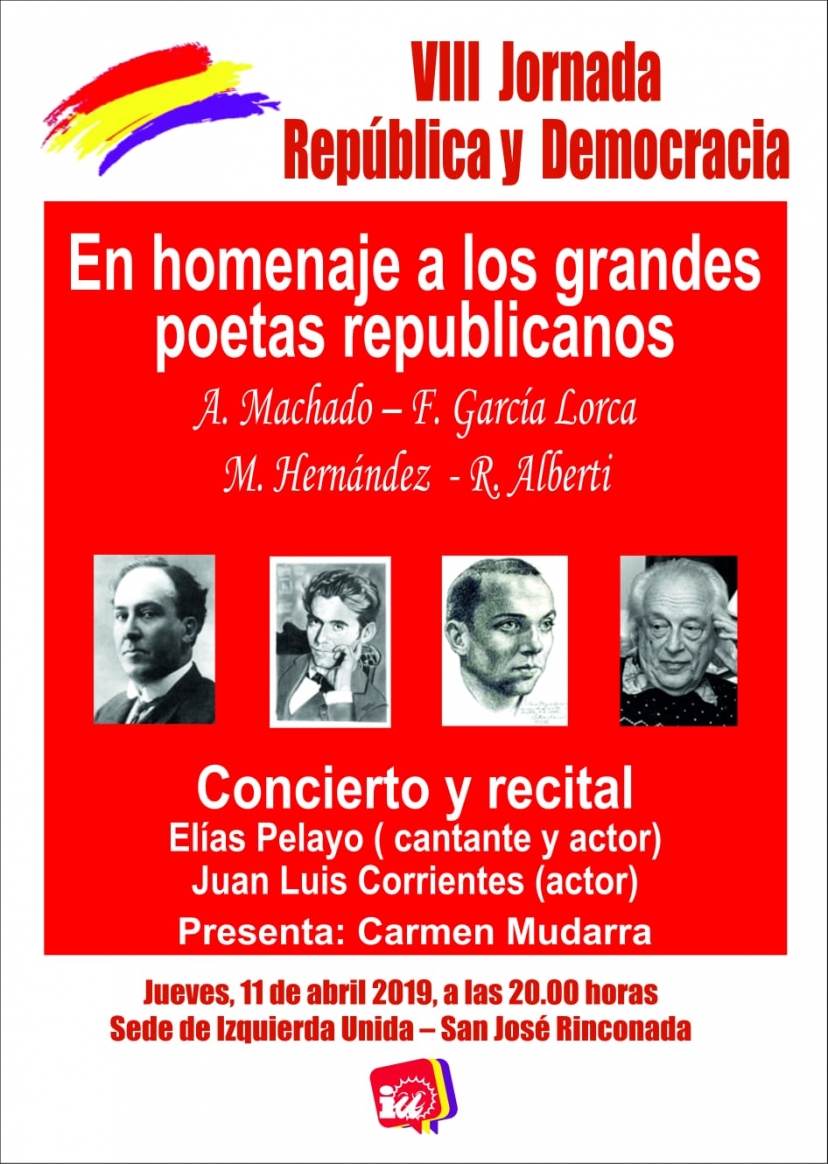 Homenaje a grandes poetas republicanos en la VIII Jornada República y Democracia
