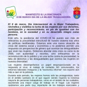 Manifiesto IU La Rinconada 8M Día de la Mujer Trabajadora